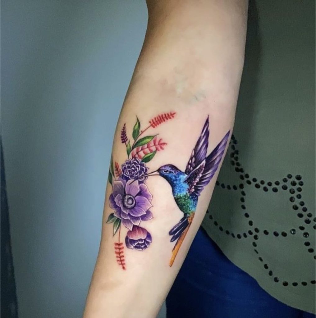 tatuagem beija-flor