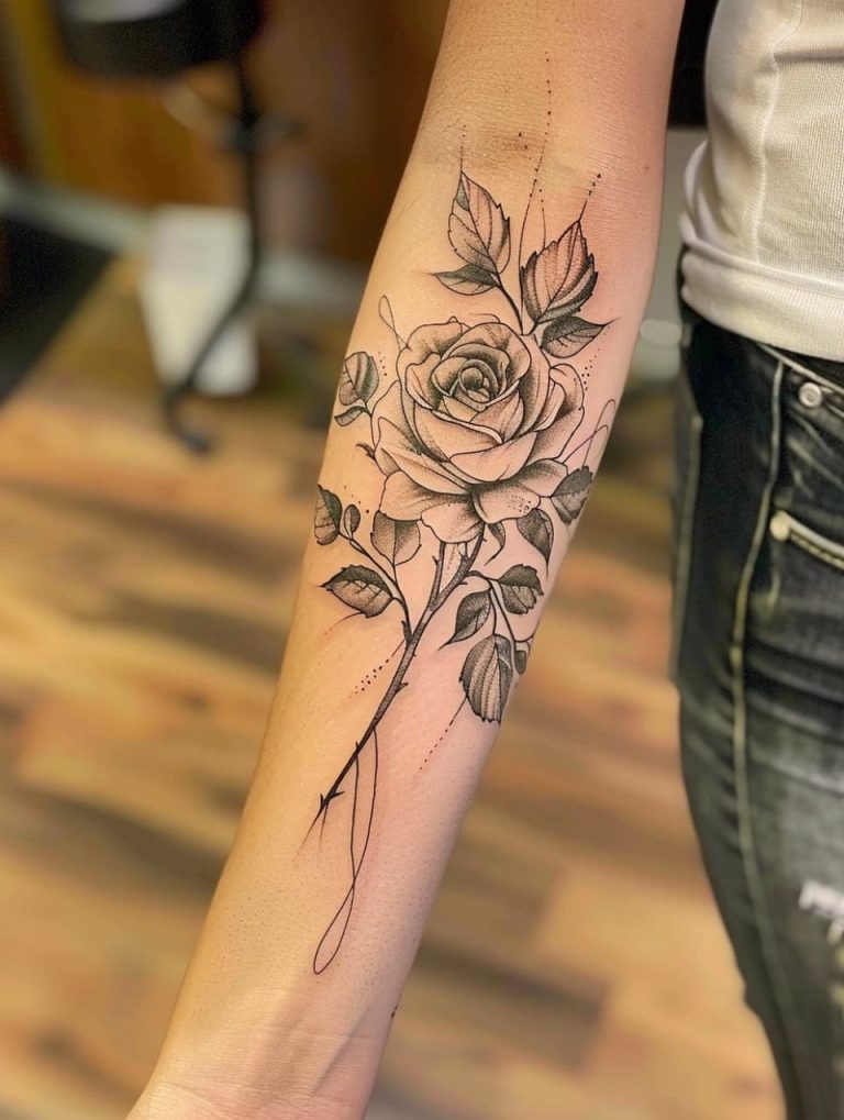 11 Tatuagens de Rosas no Braço: Beleza e Significado - Fitness e Estética